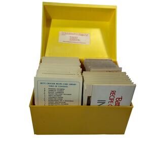 1971 Betty Crocker Recipe Card Library Yellow Box Complete w Index Vintage